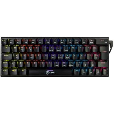 Imagem de Teclado Mecânico Gamer Kalkan Loki 60% Iluminação Rainbow Preto Switch Marrom USB Tipo-C KLK00015