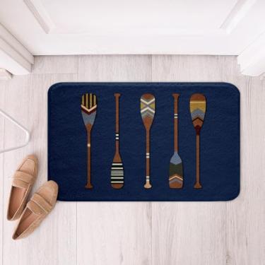 Imagem de Tapetes de banho infantis com remo de barco, cabana de casa de lago, tapetes de verão rústicos de pesca para meninos e homens, tapetes de banho rústica, tapetes de banho retrô, tapetes absorventes, 40