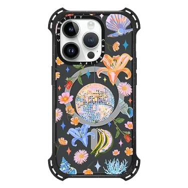 Imagem de CASETiFY Capa Bounce para iPhone 15 Pro [6X testado contra quedas de grau militar/proteção contra queda de 6,5 metros/compatível com Magsafe] - Disco Magic - Preto triplo