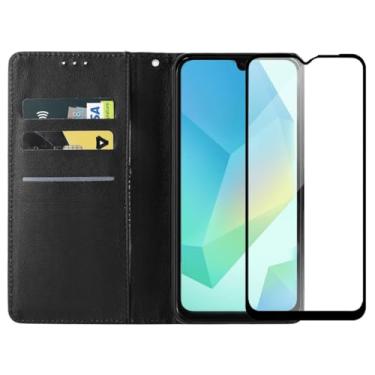Imagem de Capa Carteira Para Galaxy A16 Capinha Flip Case + Película de Vidro Temperado 3D