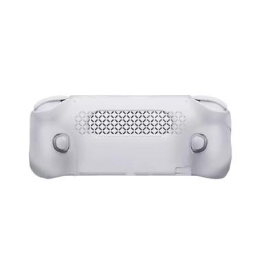 Imagem de Voikoli Consola de jogos portátil anti-queda à prova de choque, capa protetora de silicone com aderência para jogador de jogos, capa para Ayn Odin 2 Portal (branca)
