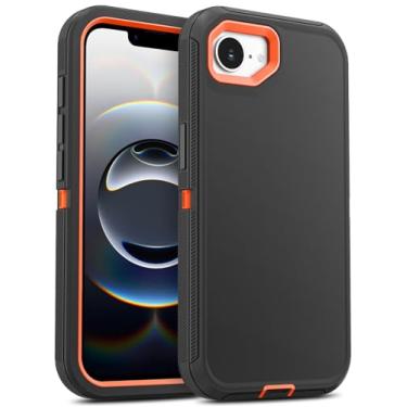 Imagem de Jelanry Capa para iPhone 16e 2025, resistente e resistente de camada dupla com porta USB C, proteção antipoeira, capas de telefone à prova de choque, capa traseira com armadura antiarranhões para