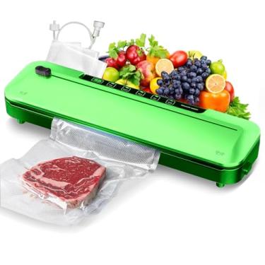 Imagem de Vacuum Sealer for Food,75 Kpa Precision Suction Power 6-in-1 Food Sealer with Digital Timer, Dry & Moist Food Modes, Compact Design with 10 Vacuum Bags & Built-in Cutter(Green)