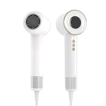 Imagem de Secador de cabelo de alta velocidade, secador de cabelo com concentrador magnético para secagem rápida, secador de cabelo leve profissional com controle térmico de baixo ruído para mulheres