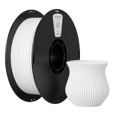 Imagem de kexcelled Filamento PETG de fibra de vidro 1,75 mm branco, filamento de impressora 3D PETG GF superfície fosca 1 kg, alto impacto e encolhimento de material reduzido, serve para a maioria das