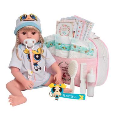 Imagem de Bebê Reborn Boneca Menina Realista Bolsa Acessórios Banho - Cegonha Re