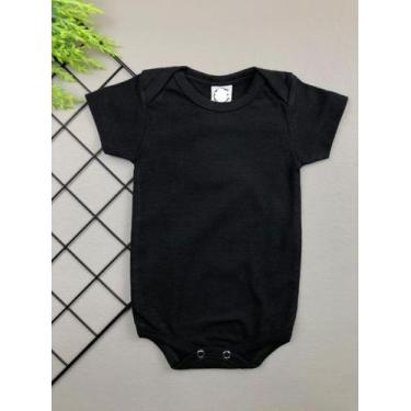 Imagem de Body Bebê Malha Preto Manga Curta ideal para seu Bebê - Baby da Moda, 