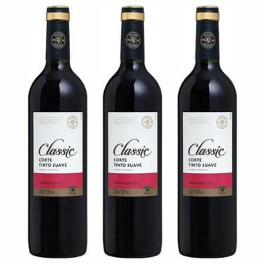 Imagem de Kit 3 Vinho Salton Classic Tinto Suave 750ml - Serra Gaúcha