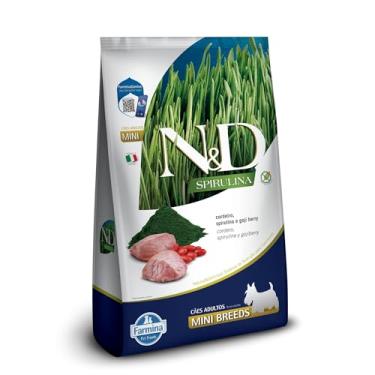 Imagem de N&D Spirulina para Cães Adultos de Raças Mini e Pequenas Sabor Cordeiro, Spirulina e Goji Berry 2Kg