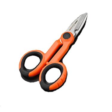Imagem de Edward Tools Tesoura de eletricista Harden Pro 14 cm - Lâmina de aço inoxidável resistente para eletricistas, faça você mesmo, uso de empreiteiro - corte, fio de descascamento, isolamento cortado