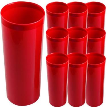Imagem de 12 Copo Long Drink festa Transfer Laser Lembrancinha cores - JLK PLAST