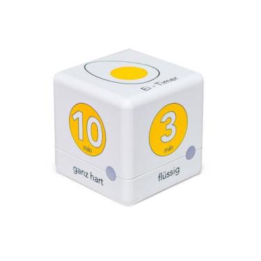 Imagem de Timer digital temporizador alemao tfa cubo com alarme branco e amarelo