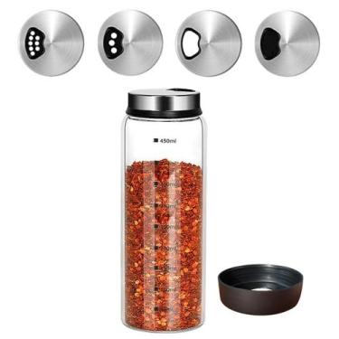 Imagem de Saleiro e pimenteiro Verdental Large de 450 ml de vidro com etiquetas