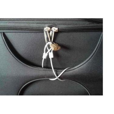 Imagem de Lacre para malas mochilas - cabo de aço (kit 4 = 12 unidades) - MUNDIA