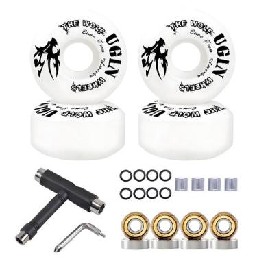 Imagem de Rodas de skate LONTOHCE 52mm 95A com conjunto de ferramentas e rolamen