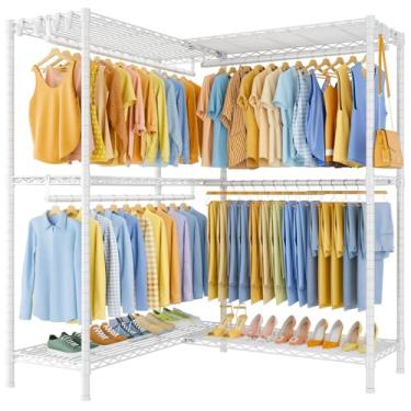 Imagem de ULIFHOME Suporte de roupas E15 Plus em forma de L para canto