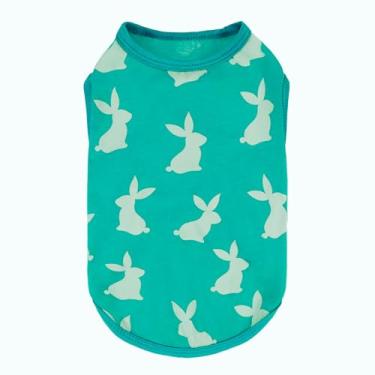 Imagem de Fitwarm Camisa de Páscoa para Cachorro Coelhinho, Roupas para Cachorros Pequenos, Menino, Menina, Roupa de Férias de Gato de Estimação, Verde,
