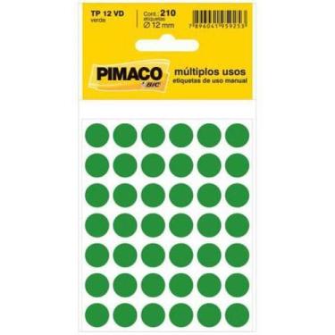 Imagem de Etiqueta Adesiva Tp12 Verde Pimaco