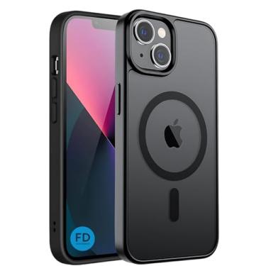 Imagem de Capa Mag-safe para iPhone 15 Capinha Slim Case Magnética Translucida Matte Anti-Amarelamento Preta Compatível com mag-safe