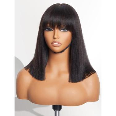 Imagem de Peruca LUVME HAIR Light Yaki Straight Bob 30cm de cabelo humano