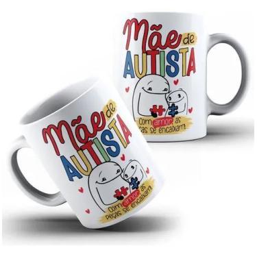 Imagem de Caneca Xícara Porcelana Cerâmica Personalizada Mãe Pai de Autista Camp