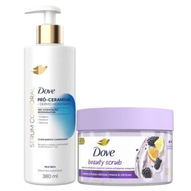 Imagem de Kit Dove Sabonete Esfoliante Beauty Scrub Amora + Sérum Corporal Pró-C