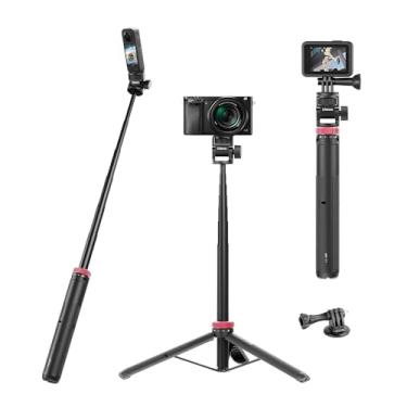 Imagem de Tripé/Bastão Selfie Ulanzi MT-71 para Celular e Câmera Preto, Tripé Portátil de 7 Seções, Ajuste até 150cm, Suporte Câmeras Ação e Smartphone