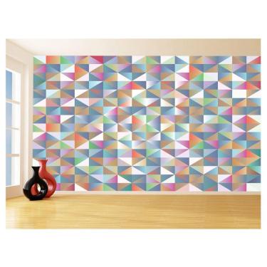 Imagem de Papel De Parede Geométrico Triângulos Abstrato 3,5M Gmt79