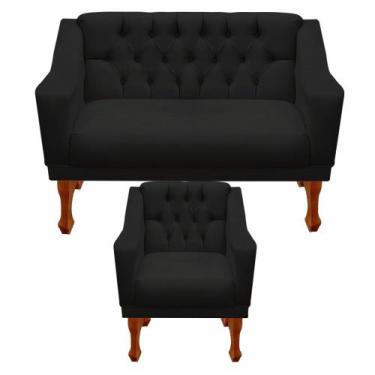 Imagem de Kit Sofá Namoradeira 2 Lugares Grécia + 1 Poltrona  Conforto, Design M