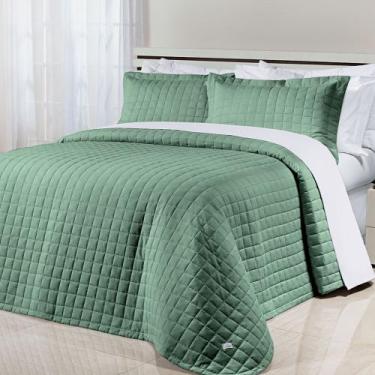 Imagem de Cobre Leito Casal Queen Glass Tecido 200 Fios 100% Algodão 03 Peças - 