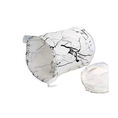 Imagem de Cesto Organizador Multiuso Tecido Dobrável Roupa Brinquedos Lavanderia(Mármore Branco)