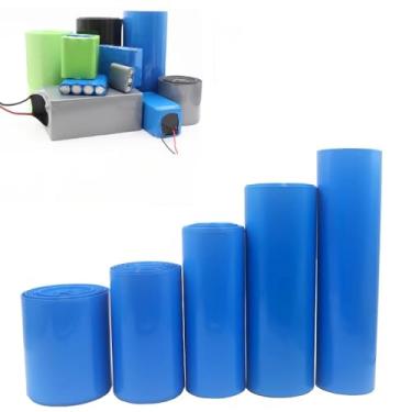 Imagem de 1M Blue 18650 Li-ion Battery PVC Heat Shrink Tube (85-400mm Width) - Insulated, Durable, Waterproof Cable Sleeve for Electronics, LED, Wiring(380mm Width)