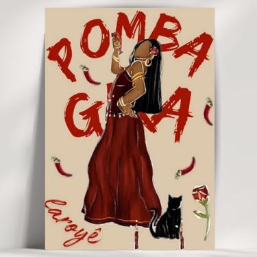 Imagem de Coleção de 62 quadros decorativos Giz - Umbanda e Candomblé - Decoração Orixá - Afro Brasileira - Escolha o seu Orixá! (Clássico, Pomba Gira, 28x20cm)