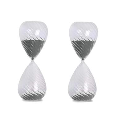 Imagem de Ampulheta Decorativa, Relógio de Areia, Temporizador 5 Minutos, Prateado