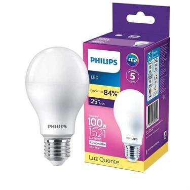 Imagem de Lâmpada bulbo pera de Led 16w econômica potente Philips Bivolt E227, L