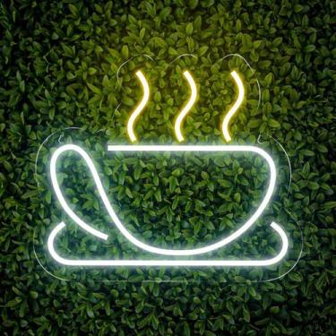 Imagem de Painel Led Neon Xícara de Café/Caneca Decoração/Cafeteria - ArtStudio 