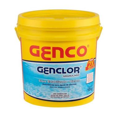 Imagem de CLORO GENCLOR GRANULADO ESTABILIZADO GENCO 10KG - Dicloro Concentrado 