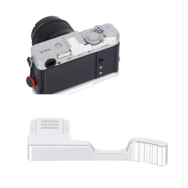 Imagem de YUULNMOP XE5 Metal Hot Shoe Cover Thumb Up Apoio de mão para câmera Fujifilm X-E5 XE5, alça ergonômica de alumínio para polegar, suporte de descanso de polegar antiderrapante para conforto e