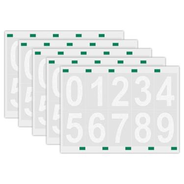 Imagem de Lacasa Números refletivos de caixa de correio de 10 cm para fora, 5 conjuntos de números autoadesivos de vinil à prova d'água para caixa de correio, porta, placas, carros, caminhões, casa, negócios