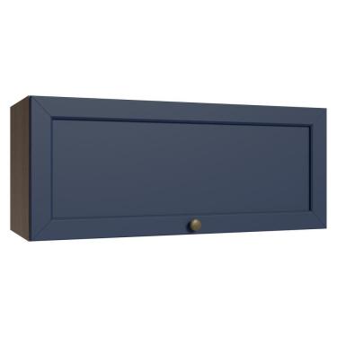 Imagem de Armário Aéreo 80 Cm 1 Porta Basculante Rustic/azul Vik Madesa Rustic/azul