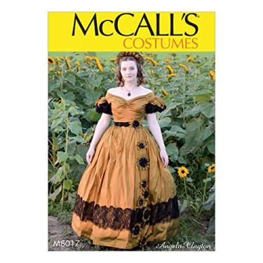 Imagem de McCall Pattern Company Vestido vitoriano feminino McCall's com estampa de costura por Angela Clayton, tamanhos 6-14