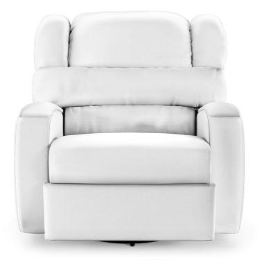 Imagem de Poltrona Do Papai Reclinável Napoli Glider Giratória Pu Fh1 Branco