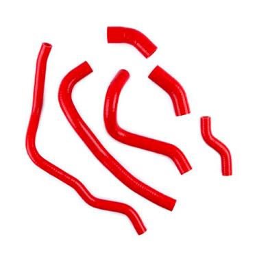 Imagem de XAJINGSU Kit de mangueira de refrigeração do radiador de silicone para motocicleta compatível com Yamaha VMAX V-Max 1200 VMX12 6 peças 11 cores (vermelho)