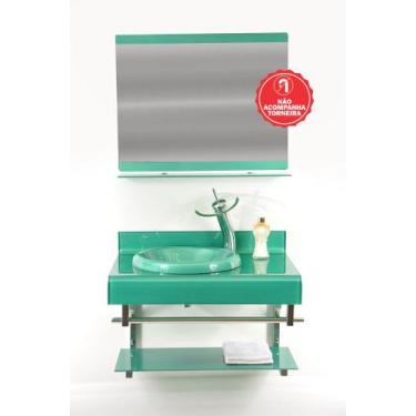Imagem de Gabinete de Vidro 70cm para Banheiro Espanha - EKASA, Verde