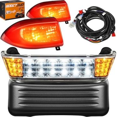 Imagem de GODCTSUP Kit De Farol E Lanternas Traseiras Para Carrinho Golfe, Modelos Elétricos Club Car Precedent 2004 Em Diante, Luzes 12 V - Oem Nº 102524801, 1025290-01, Inclui Farol, Chicote Elétrico