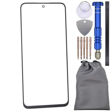Imagem de Peça de reparo de tela de vidro com adesivo OCA para Honor X7b 5G Preto