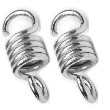 Imagem de MEICOCO Cadeira De Rede Com Molas Para Serviço Pesado Capacidade 700 Libras, Balanço Varanda, Cadeiras Suspensas, Extensão Suspensão Saco Boxe, Academia, Cabide Pátio, 2 Peças