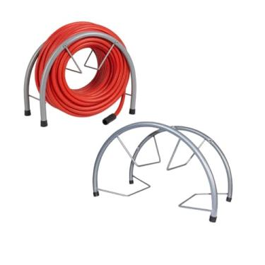 Imagem de Suporte de Parede em Metal para Enrolar Mangueira de Jardim Resistente e Durável Design Compacto Ideal para Organização e Armazenamento Evita Dobras e Emaranhados Fácil de Instalar Premium