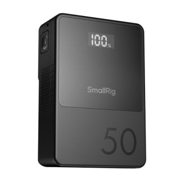Imagem de SmallRig V Mount Battery VB50, 3400mAh 50Wh 14.8V mini V-Mount Battery Support 45W PD USB-C Fast Charger, with D-TAP, USB-A, Dual DC Port, OLED Screen, for Camera, Camcorder, Monitor, Filmmaker - 3579