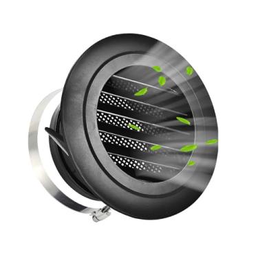 Imagem de TIHCXNY Preto (20.3 cm 200mm 1-Pack) Tampas de ventilação redondas com telas de insetos, adequado para banheiro, cozinha, vaso sanitário e ventilação de teto de escritório